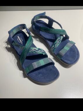 Merrell Sport Sandal 10 District Kalbury Cross Strap Thistle